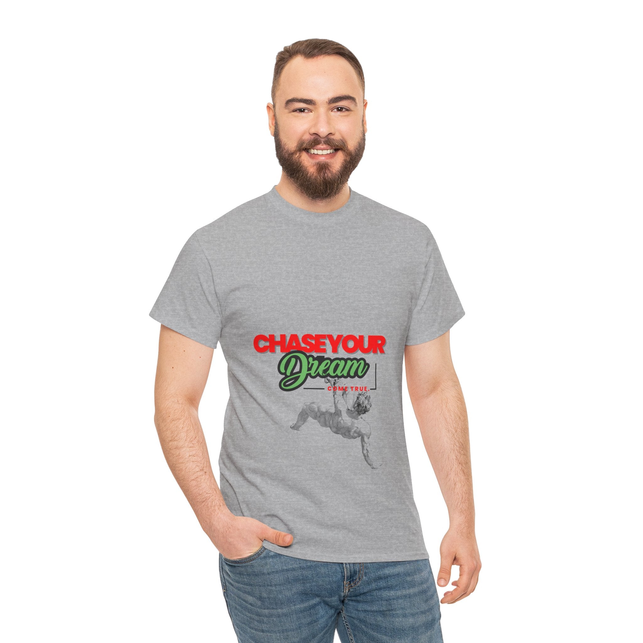 Chase Your Dream Unisex Tee, Motivational T-Shirt, Casual Wear, Gift for Dog Lovers, Dream Chaser Apparel