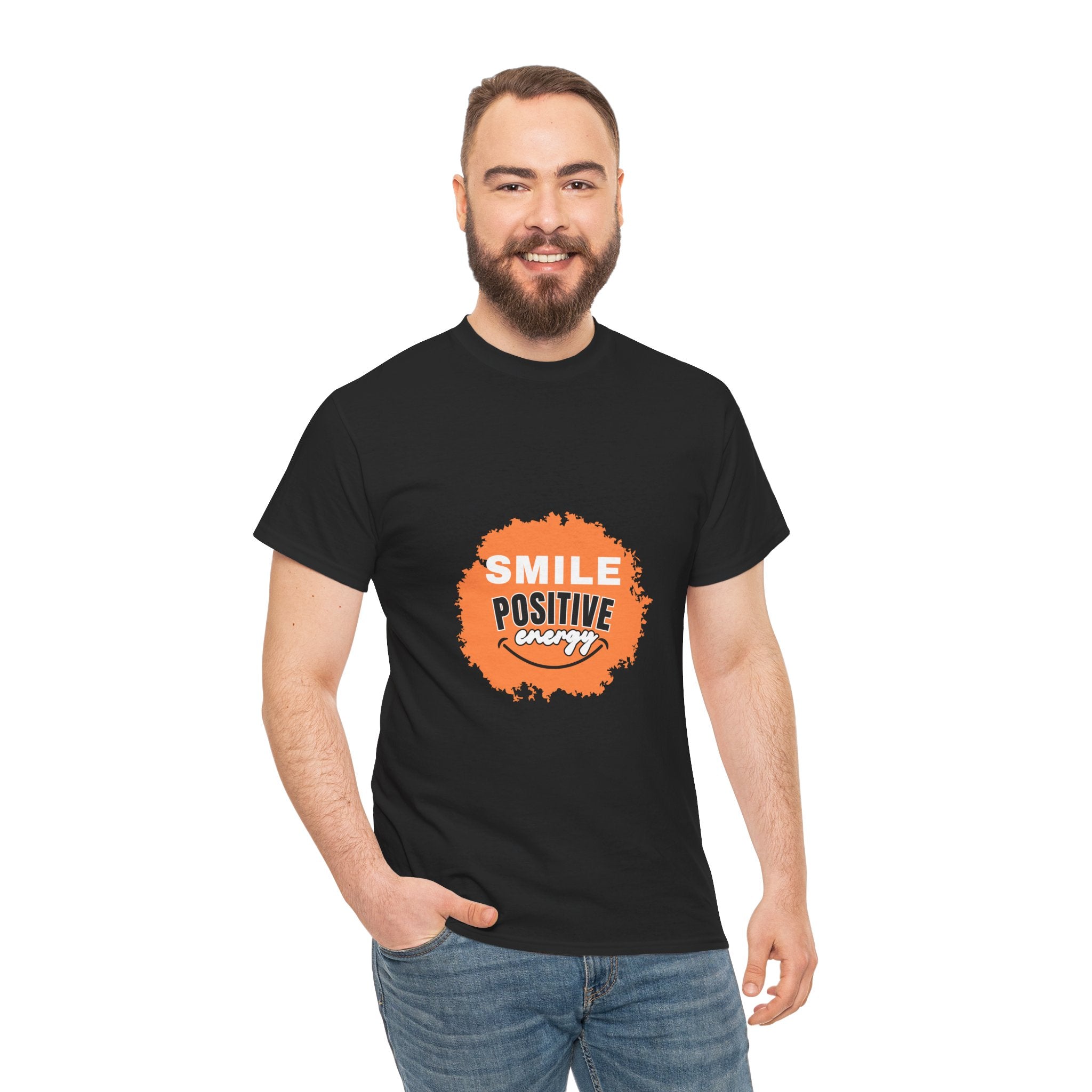 Positive Energy Unisex Tee | Smile Shirt, Gift for Friends, Motivational Apparel, Everyday Wear, Feel Good Fashion