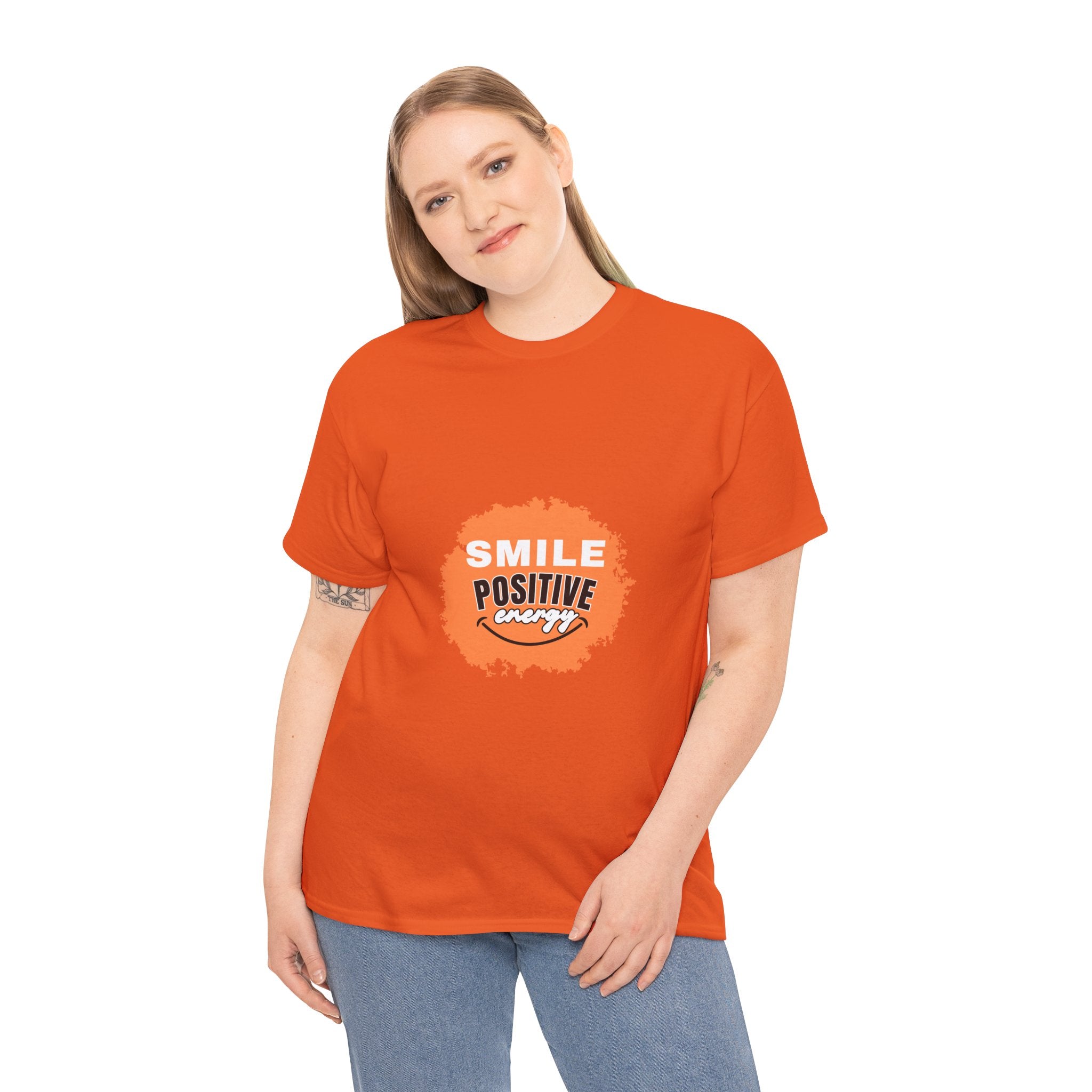 Positive Energy Unisex Tee | Smile Shirt, Gift for Friends, Motivational Apparel, Everyday Wear, Feel Good Fashion